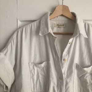 Madewell White Courier Top
